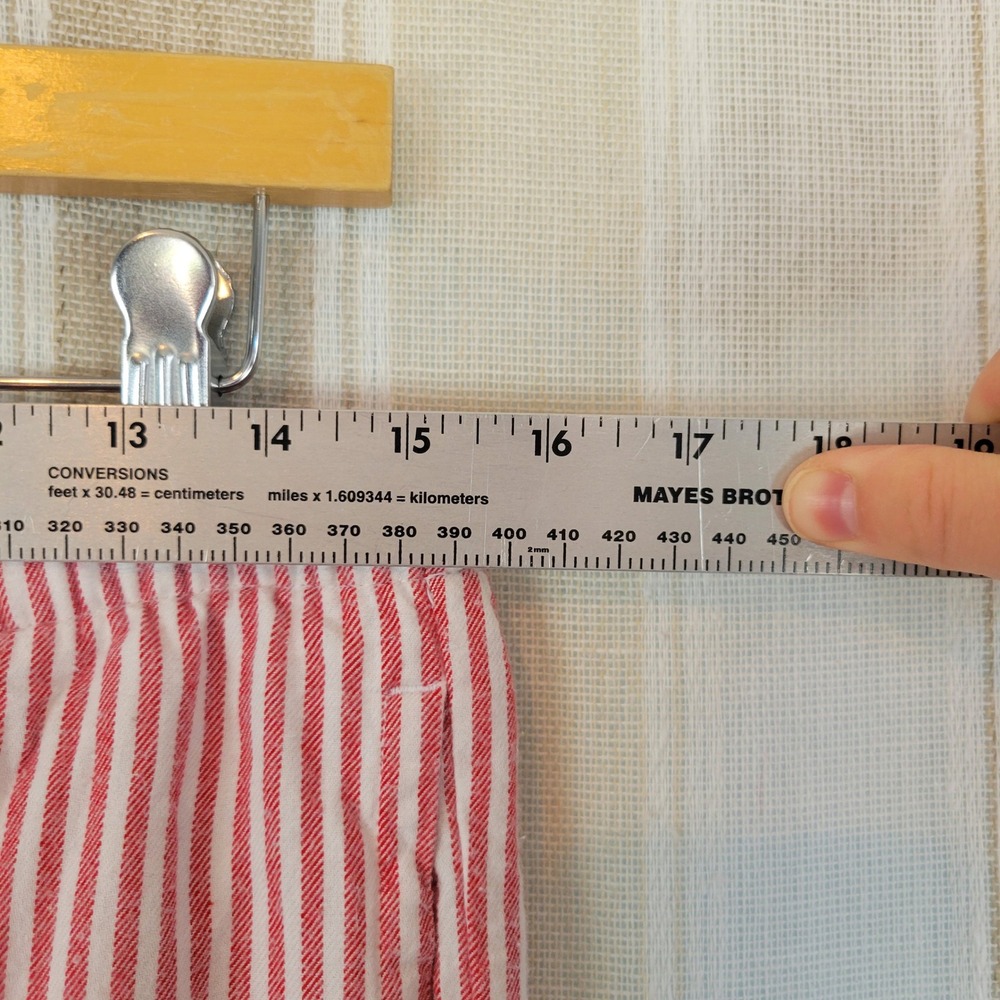 Gap Body 100% Cotton Pull on Pants Striped Size Small Pajamas Pockets Red White - Picture 4 of 11